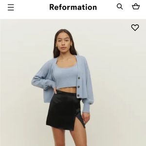Reformation Robbie Silk Skirt